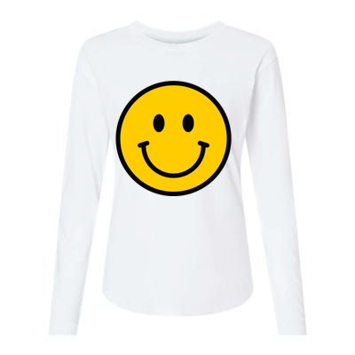 Smiling Face With Smiling Eyes Emoji Happy Face Womens Cotton Relaxed Long Sleeve T-Shirt