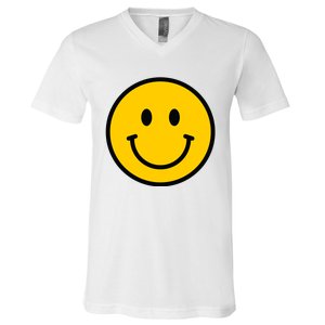 Smiling Face With Smiling Eyes Emoji Happy Face V-Neck T-Shirt