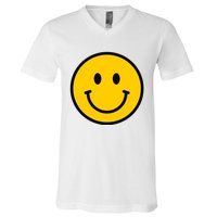 Smiling Face With Smiling Eyes Emoji Happy Face V-Neck T-Shirt