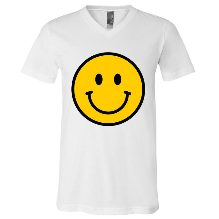 Smiling Face With Smiling Eyes Emoji Happy Face V-Neck T-Shirt