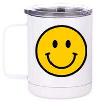 Smiling Face With Smiling Eyes Emoji Happy Face 12 oz Stainless Steel Tumbler Cup