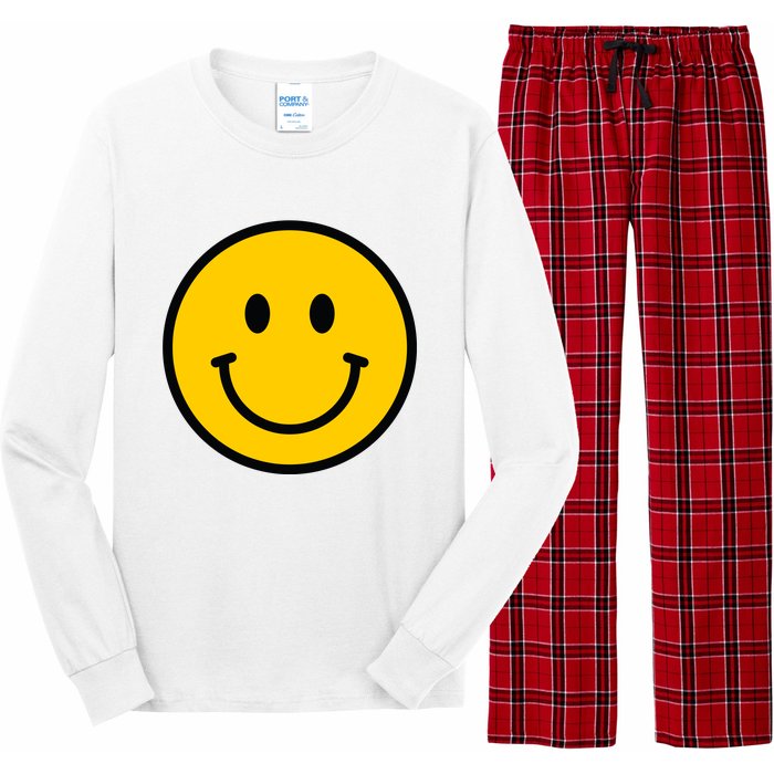 Smiling Face With Smiling Eyes Emoji Happy Face Long Sleeve Pajama Set