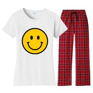 Smiling Face With Smiling Eyes Emoji Happy Face Women's Flannel Pajama Set