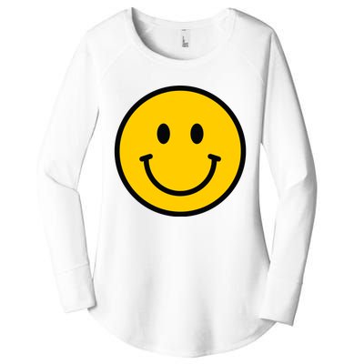 Smiling Face With Smiling Eyes Emoji Happy Face Women's Perfect Tri Tunic Long Sleeve Shirt