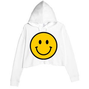 Smiling Face With Smiling Eyes Emoji Happy Face Crop Fleece Hoodie