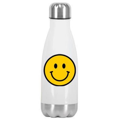 Smiling Face With Smiling Eyes Emoji Happy Face Stainless Steel Insulated Water Bottle