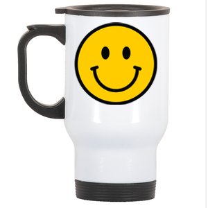 Smiling Face With Smiling Eyes Emoji Happy Face Stainless Steel Travel Mug