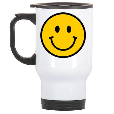 Smiling Face With Smiling Eyes Emoji Happy Face Stainless Steel Travel Mug