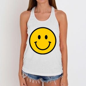 Smiling Face With Smiling Eyes Emoji Happy Face Women's Knotted Racerback Tank