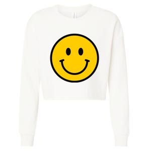 Smiling Face With Smiling Eyes Emoji Happy Face Cropped Pullover Crew