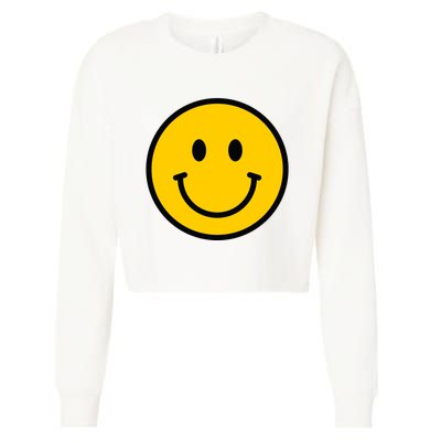 Smiling Face With Smiling Eyes Emoji Happy Face Cropped Pullover Crew