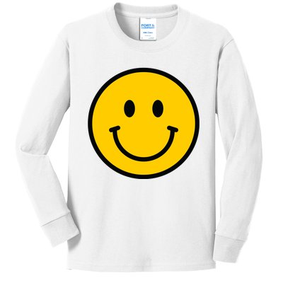 Smiling Face With Smiling Eyes Emoji Happy Face Kids Long Sleeve Shirt