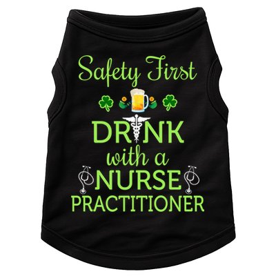 Safety First With A Nurse Practitioner Nursing Pun Gift Doggie Tank