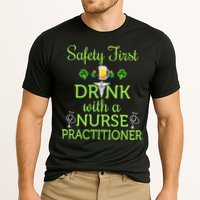Safety First With A Nurse Practitioner Nursing Pun Gift Cooling Performance Crew T-Shirt