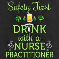 Safety First With A Nurse Practitioner Nursing Pun Gift Adult Drive Performance Visor