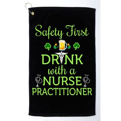 Safety First With A Nurse Practitioner Nursing Pun Gift Golf Towel