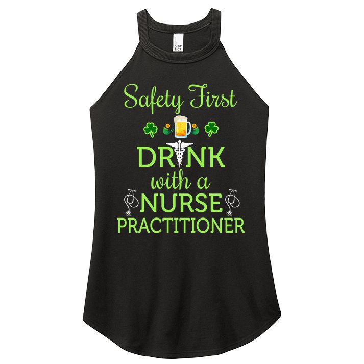 Safety First With A Nurse Practitioner Nursing Pun Gift Women's Perfect Tri Rocker Tank