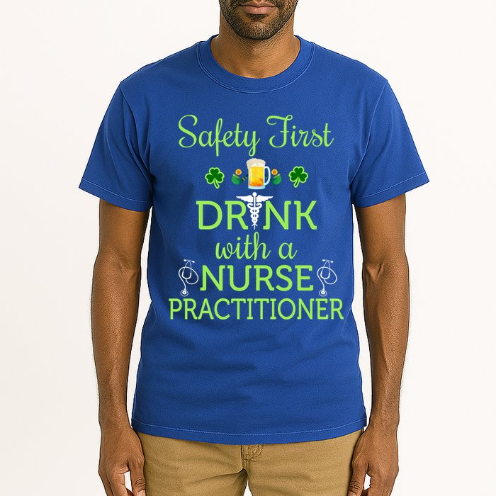 Safety First With A Nurse Practitioner Nursing Pun Gift Tall T-Shirt