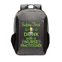 Safety First With A Nurse Practitioner Nursing Pun Gift Vector Backpack