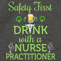Safety First With A Nurse Practitioner Nursing Pun Gift Vector Backpack
