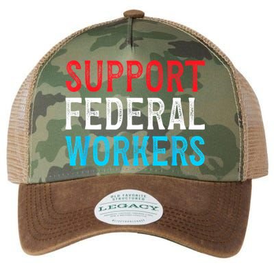 Support Federal Workers Protect Defend Employees Jobs Legacy Tie Dye Trucker Hat