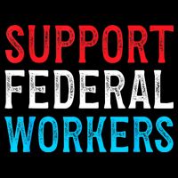 Support Federal Workers Protect Defend Employees Jobs Cropped Pullover Crew