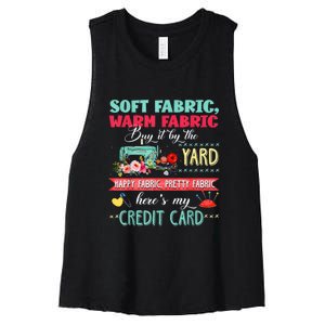 Soft Fabric Warm Fabric Buy It By The Yard Quilting Gift Women's Racerback Cropped Tank