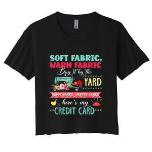 Soft Fabric Warm Fabric Buy It By The Yard Quilting Gift Women's Crop Top Tee