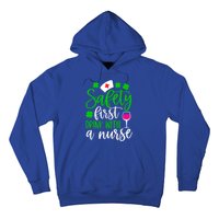 Safety First With A Nurse Shamrock St Patrick Day Cute Gift Hoodie