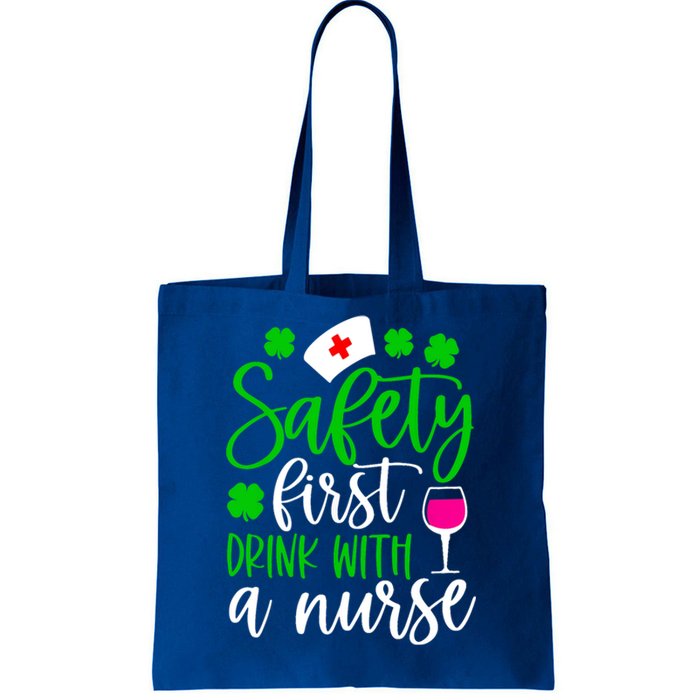 Safety First With A Nurse Shamrock St Patrick Day Cute Gift Tote Bag