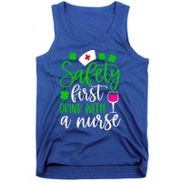 Safety First With A Nurse Shamrock St Patrick Day Cute Gift Tank Top