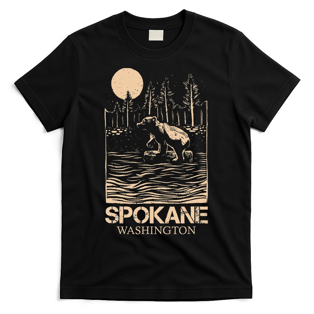 Spokane Falls Washington Waterfall River T-Shirt