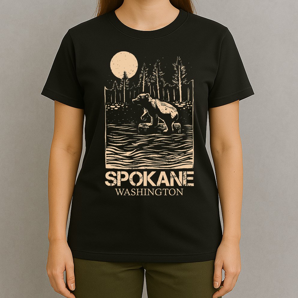 Spokane Falls Washington Waterfall River T-Shirt