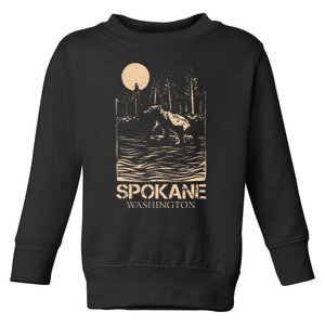 Spokane Falls Washington Waterfall River Toddler Sweatshirt