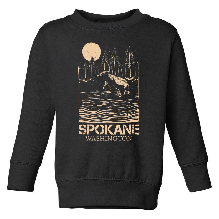 Spokane Falls Washington Waterfall River Toddler Sweatshirt