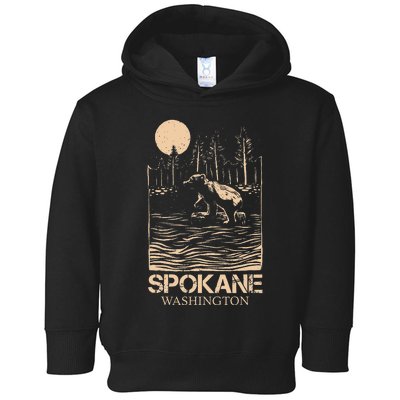 Spokane Falls Washington Waterfall River Toddler Hoodie