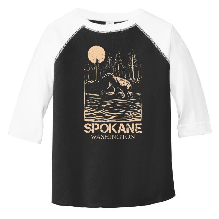 Spokane Falls Washington Waterfall River Toddler Fine Jersey T-Shirt