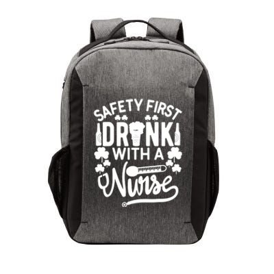 Safety First With A Nurse Gift St Patrick Day Gift Vector Backpack