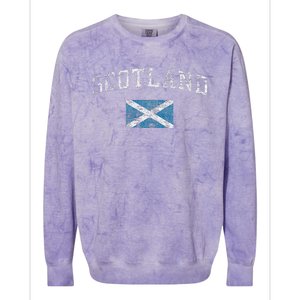 Scotland For Women Faded Scottish Flag Colorblast Crewneck Sweatshirt