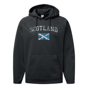 Scotland For Women Faded Scottish Flag Performance Fleece Hoodie