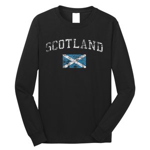 Scotland For Women Faded Scottish Flag Long Sleeve Shirt