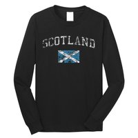 Scotland For Women Faded Scottish Flag Long Sleeve Shirt