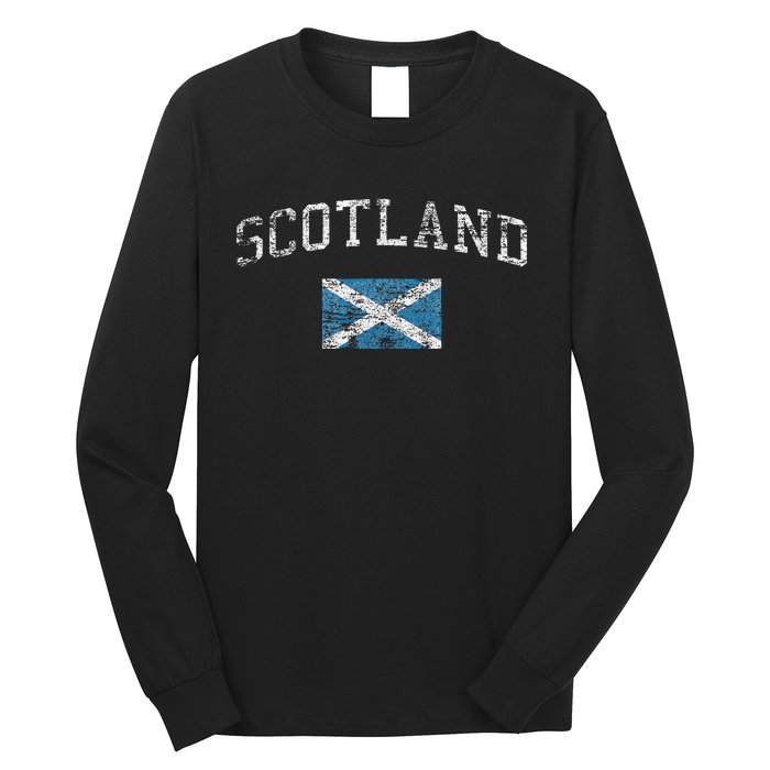 Scotland For Women Faded Scottish Flag Long Sleeve Shirt