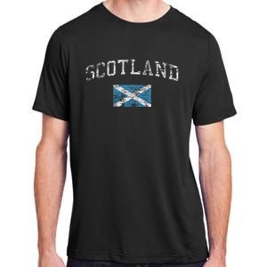 Scotland For Women Faded Scottish Flag Adult ChromaSoft Performance T-Shirt