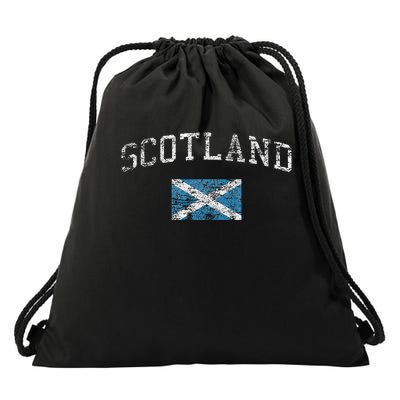 Scotland For Women Faded Scottish Flag Drawstring Bag