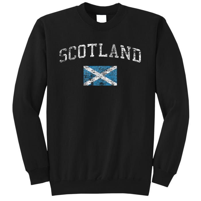 Scotland For Women Faded Scottish Flag Tall Sweatshirt