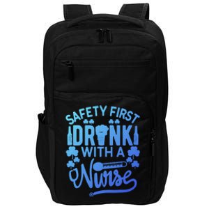 Safety First With A Nurse Gift St Patrick Day Gift Impact Tech Backpack