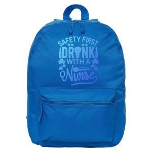 Safety First With A Nurse Gift St Patrick Day Gift 16 in Basic Backpack