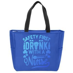 Safety First With A Nurse Gift St Patrick Day Gift Zip Tote Bag