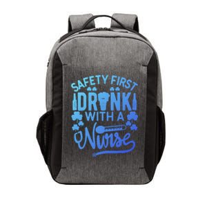 Safety First With A Nurse Gift St Patrick Day Gift Vector Backpack